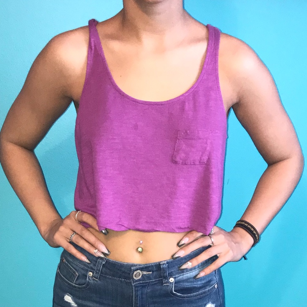 Purple crop top